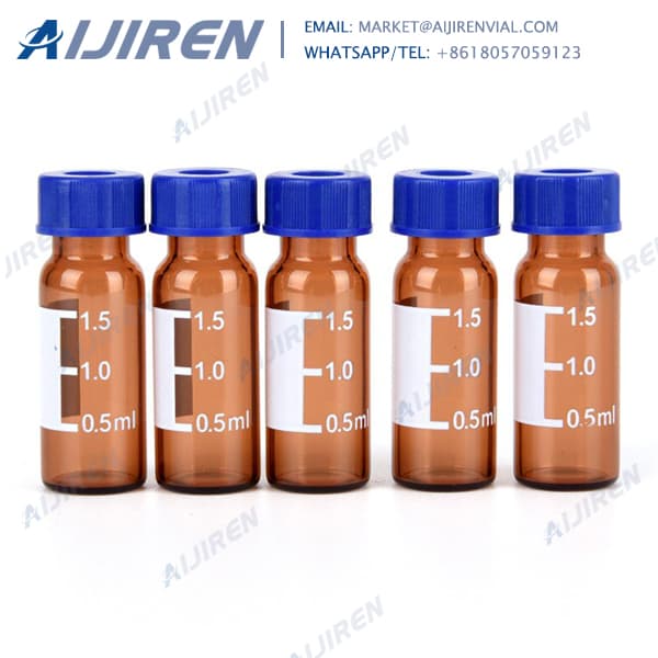 amber HPLC sample vials with pp cap Waters